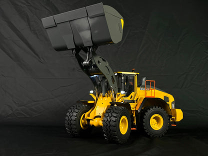 VOLVO L260H Hydraulic RC Loader 1/14 Double E Metal RC Loader Model RTR with Lighting and Sound System Remote Control Car Toy