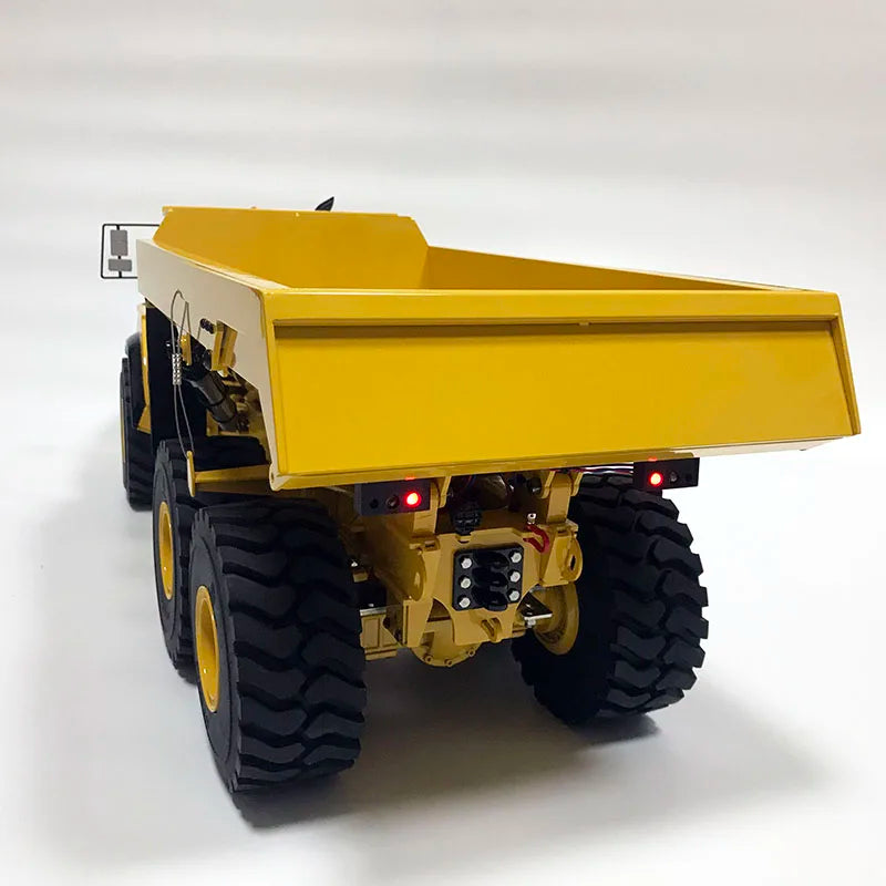 A40G RC Truck 1/14 6x6 Hydraulic RC Winch Truck Model Metal Dump Truck Engineering Model Boy Remote Control Car Toy Gift