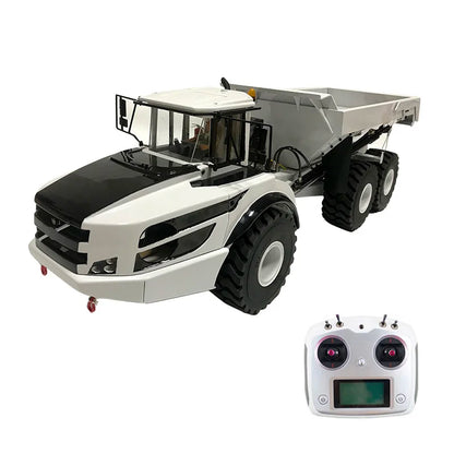 A40G RC Truck 1/14 6x6 Hydraulischer RC-Seilwinden-LKW-Modell, Metall-Kipper, Konstruktionsmodell, ferngesteuertes Spielzeugauto für Jungen, Geschenk 
