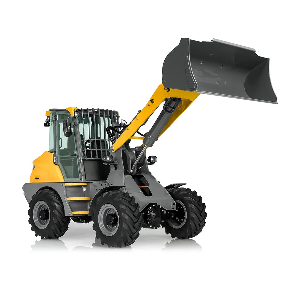 AOUE MCL8 1/14 RC Hydraulic Wheel Loader Metal RC Car Model with Light Sound System Boy RC Car Loader Model Toy