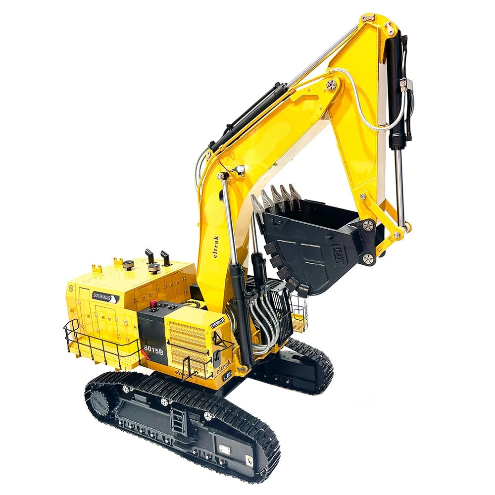 CAT 6015B 1/12 RC Hydraulic Excavator Metal Model Whole Machine Brushless Configuration 18 Channels Adult Toy Remote Control Car