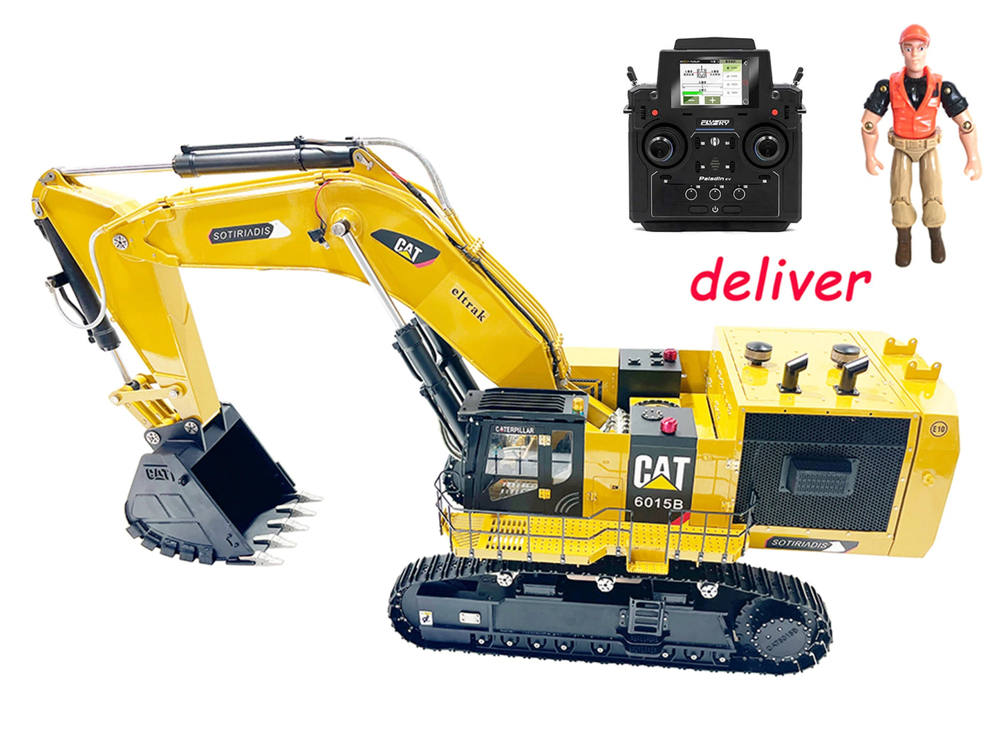 CAT 6015B 1/12 RC Hydraulic Excavator Metal Model Whole Machine Brushless Configuration 18 Channels Adult Toy Remote Control Car