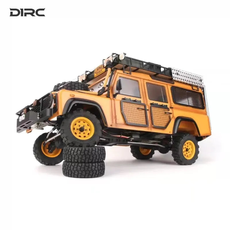 D1RC D110 Defender Camel Trophy 2 Speed Metal Chasis 1/10 Scale Offroad Crawler Remote Control Truck for Adults-Hobby Grade Car