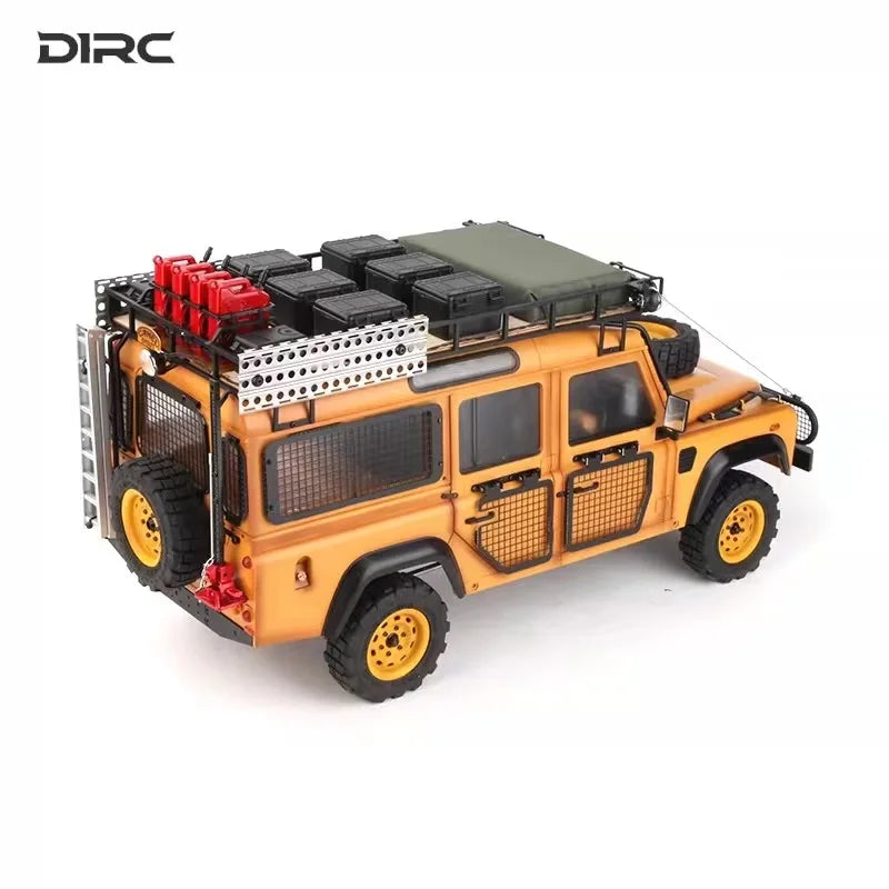 D1RC D110 Defender Camel Trophy 2 Speed Metal Chasis 1/10 Scale Offroad Crawler Remote Control Truck for Adults-Hobby Grade Car