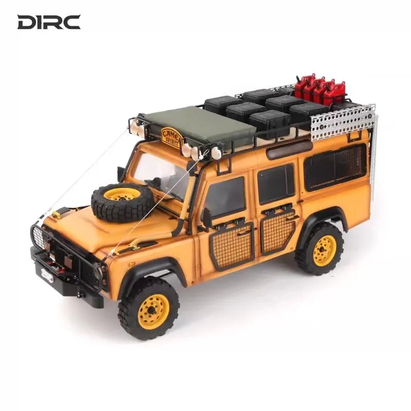 D1RC D110 Defender Camel Trophy 2 Speed Metal Chasis 1/10 Scale Offroad Crawler Remote Control Truck for Adults-Hobby Grade Car