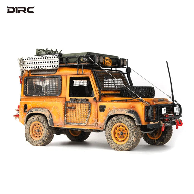 D1RC D90 Defender Camel Trophy Speed Metal Chasis 1/10 Scale Offroad Crawler Remote Control Truck for Adults-Hobby Grade Car