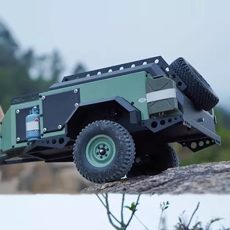 D90 Defender RC Climbing Car 1/10 Remote Control Car Toy Simulation Camping Trailer Metal Climbing Car Tow Bucket Model Boy Toy