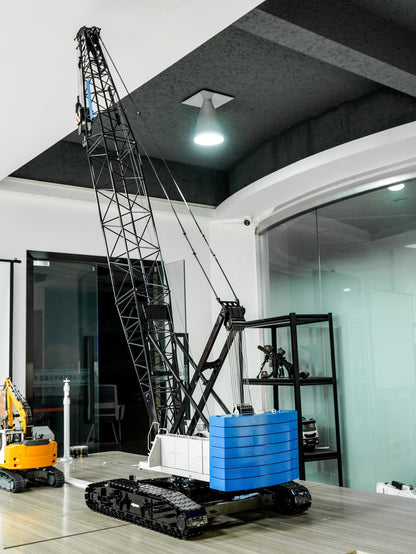 1/14 C1200 Hydraulic Crawler Lattice Boom Crane Model - Professional 100KG Grade Heavy-Duty CNC Metal Edition (RTR)