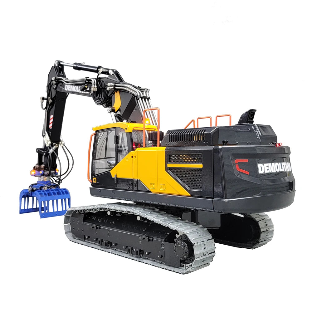 EC380 RC Excavator 1/14 Remote Control Hydraulic Excavator Three-section Arm Crawler Excavator Metal Model Adult Remote Control