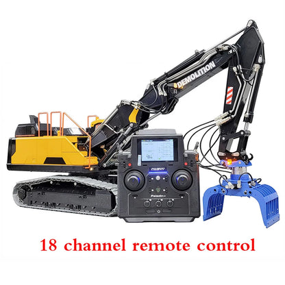 EC380 RC Excavator 1/14 Remote Control Hydraulic Excavator Three-section Arm Crawler Excavator Metal Model Adult Remote Control