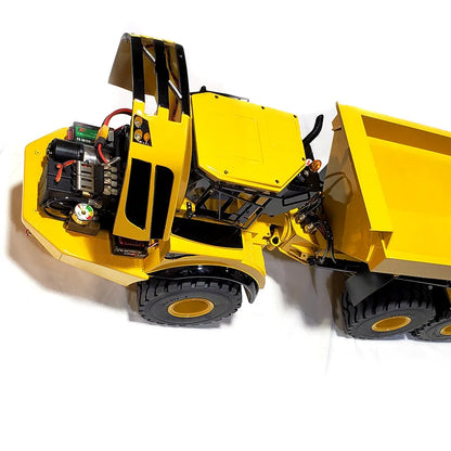 A40G RC Truck 1/14 6x6 Hydraulischer RC-Seilwinden-LKW-Modell, Metall-Kipper, Konstruktionsmodell, ferngesteuertes Spielzeugauto für Jungen, Geschenk 
