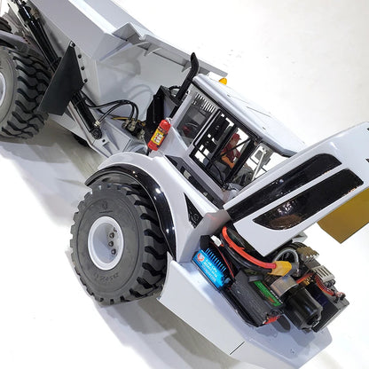 A40G RC Truck 1/14 6x6 Hydraulischer RC-Seilwinden-LKW-Modell, Metall-Kipper, Konstruktionsmodell, ferngesteuertes Spielzeugauto für Jungen, Geschenk 