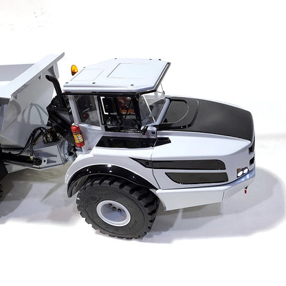 A40G RC Truck 1/14 6x6 Hydraulischer RC-Seilwinden-LKW-Modell, Metall-Kipper, Konstruktionsmodell, ferngesteuertes Spielzeugauto für Jungen, Geschenk 