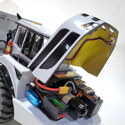 A40G RC Truck 1/14 6x6 Hydraulischer RC-Seilwinden-LKW-Modell, Metall-Kipper, Konstruktionsmodell, ferngesteuertes Spielzeugauto für Jungen, Geschenk 