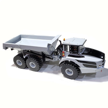 A40G RC Truck 1/14 6x6 Hydraulischer RC-Seilwinden-LKW-Modell, Metall-Kipper, Konstruktionsmodell, ferngesteuertes Spielzeugauto für Jungen, Geschenk 