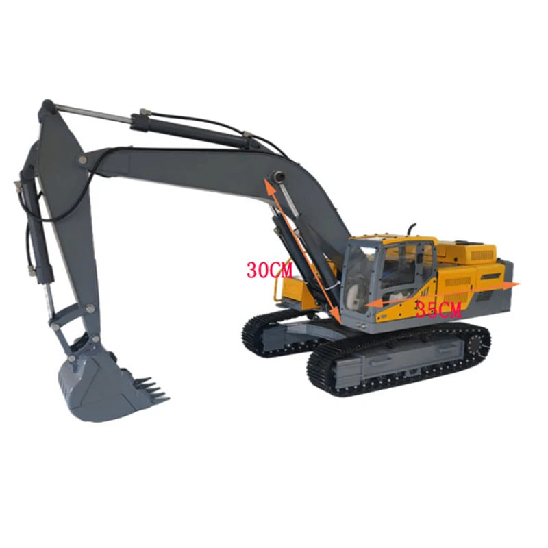 EC480 Excavator 1/12 RC Hydraulic Excavator Metal Model Engineering Machinery Vehicle Model Remote Control Car Toy