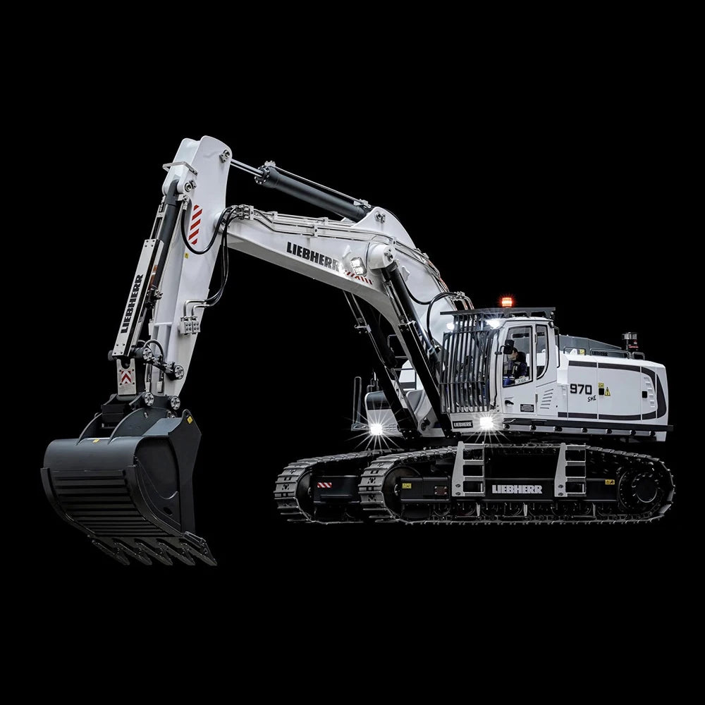 In Stock 1/14 RC Hydraulic Excavator K970 Metal Excavator Heavy Duty Mining Model with Battery RC Adult Car Toys