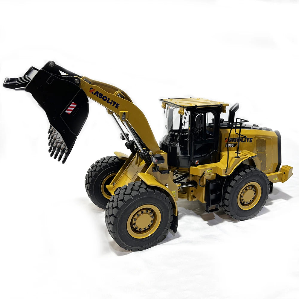 In Stock 1/16 K966 RC Hydraulic Loader Metal Loader Bulldozer Remote Control Car Boy Toys