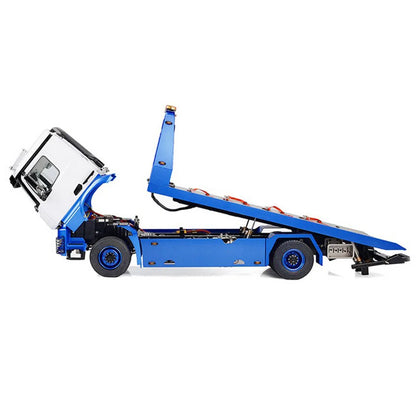 JDM 196 1/14 4x4 RC Hydraulischer Tieflader Metall-Abschleppwagen Modell mit Lichtern RTR Baumaschinen-Transport-Modell Spielzeug 