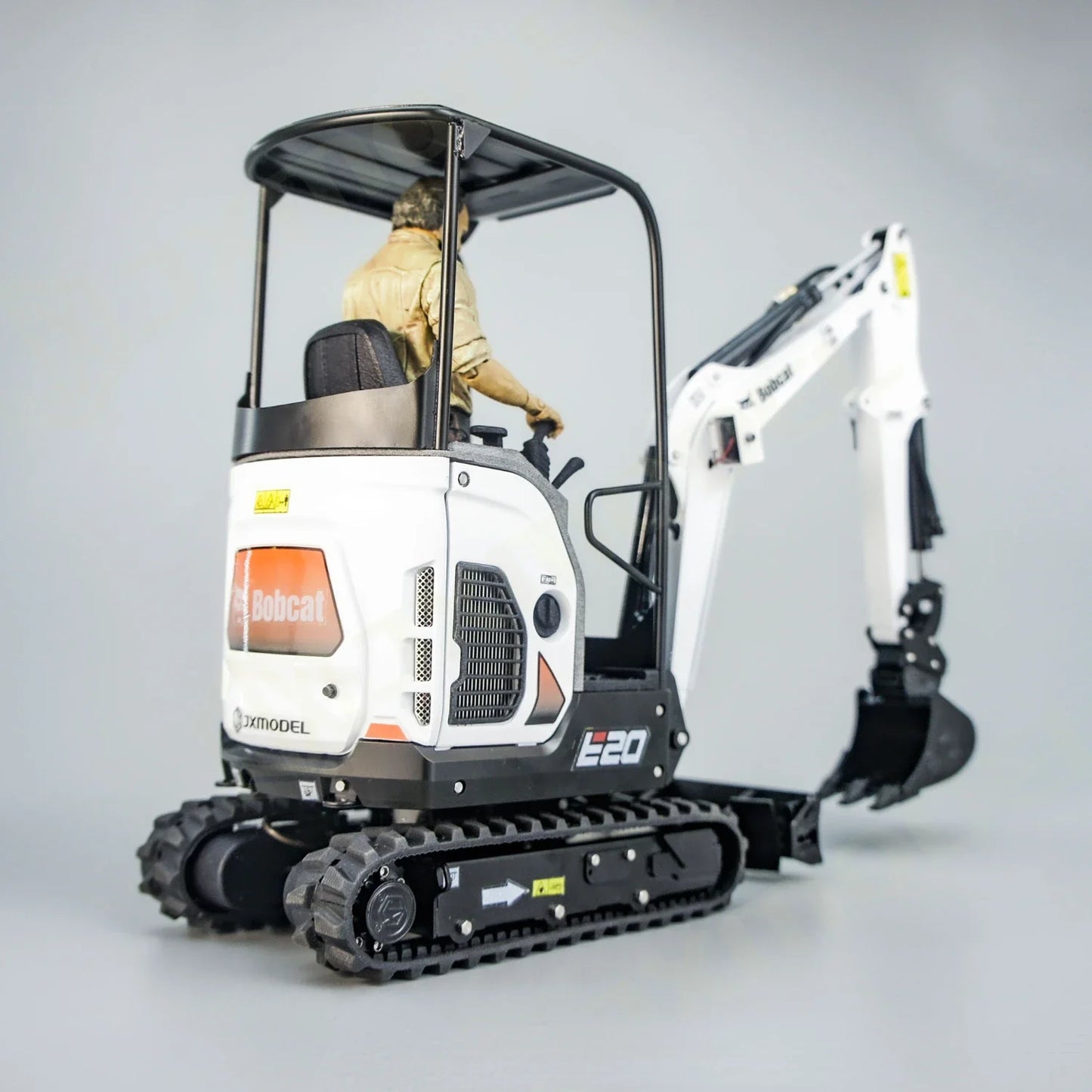 JX E20 RC Hydraulic Excavator 1/14 Remote Control Metal Mini Excavator RTR with Sound System Boy Remote Control Car Model Toy