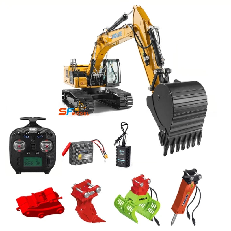 K961 RC Excavator 1/18 KABOLITE K336GC Upgraded Version RC Hydraulic Excavator Metal Model Boy Remote Control Car Toy Gift