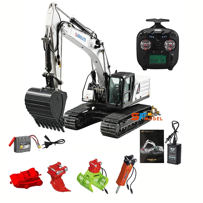 K961 RC Excavator 1/18 KABOLITE K336GC Upgraded Version RC Hydraulic Excavator Metal Model Boy Remote Control Car Toy Gift