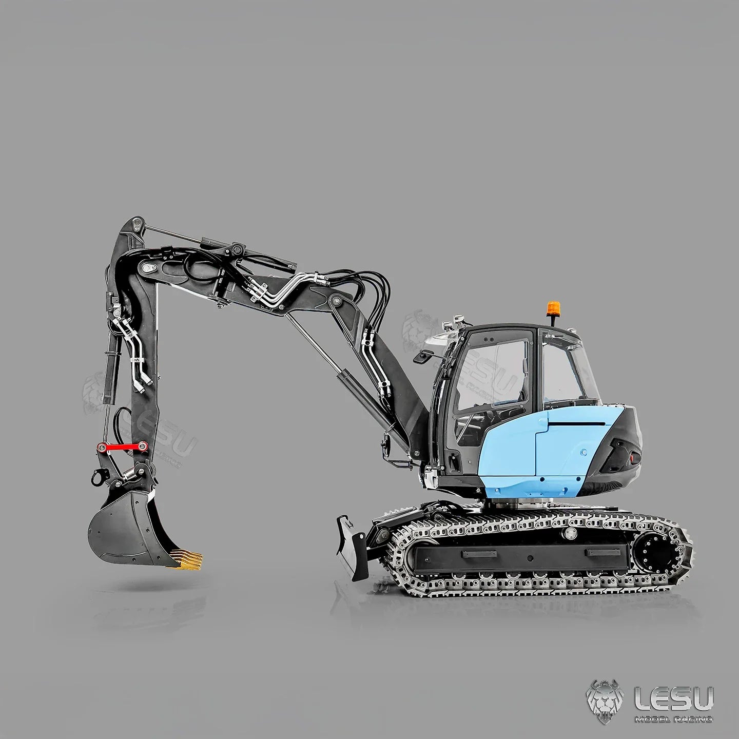 LESU 1/14 MC15 Hydraulic Excavator BA-B0042 | Dual Pump 9-Way Valve | 4-Section Variable Boom