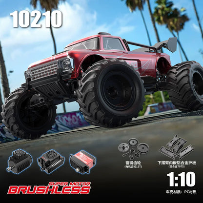 MJX Hyper Go 10210 1/10 Brushless RC Monster Truck | 80km/h 4S Power with App Tuning