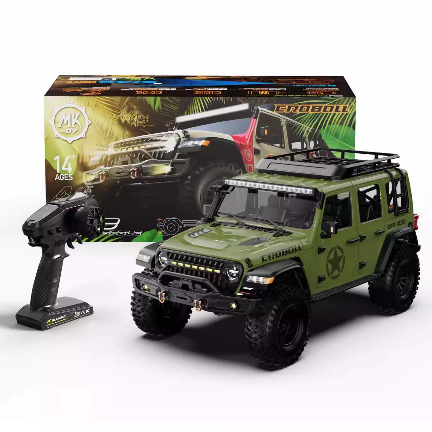 Rlaarlo Croboll MK07 V2 1/7 Scale RC Electric Off-Road Crawler - Diff Lock, Drive Disconnect & 2-Speed Transmission