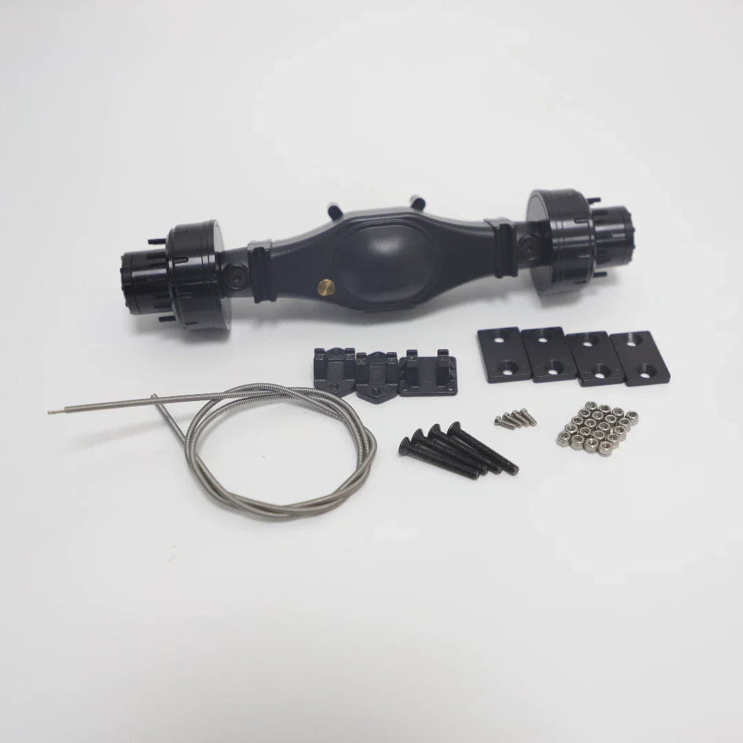 1/14 Scale Metal Rear Axle with Hub Reduction for Tamiya RC Hydraulic Dump Truck & Tractor DIY Upgrades