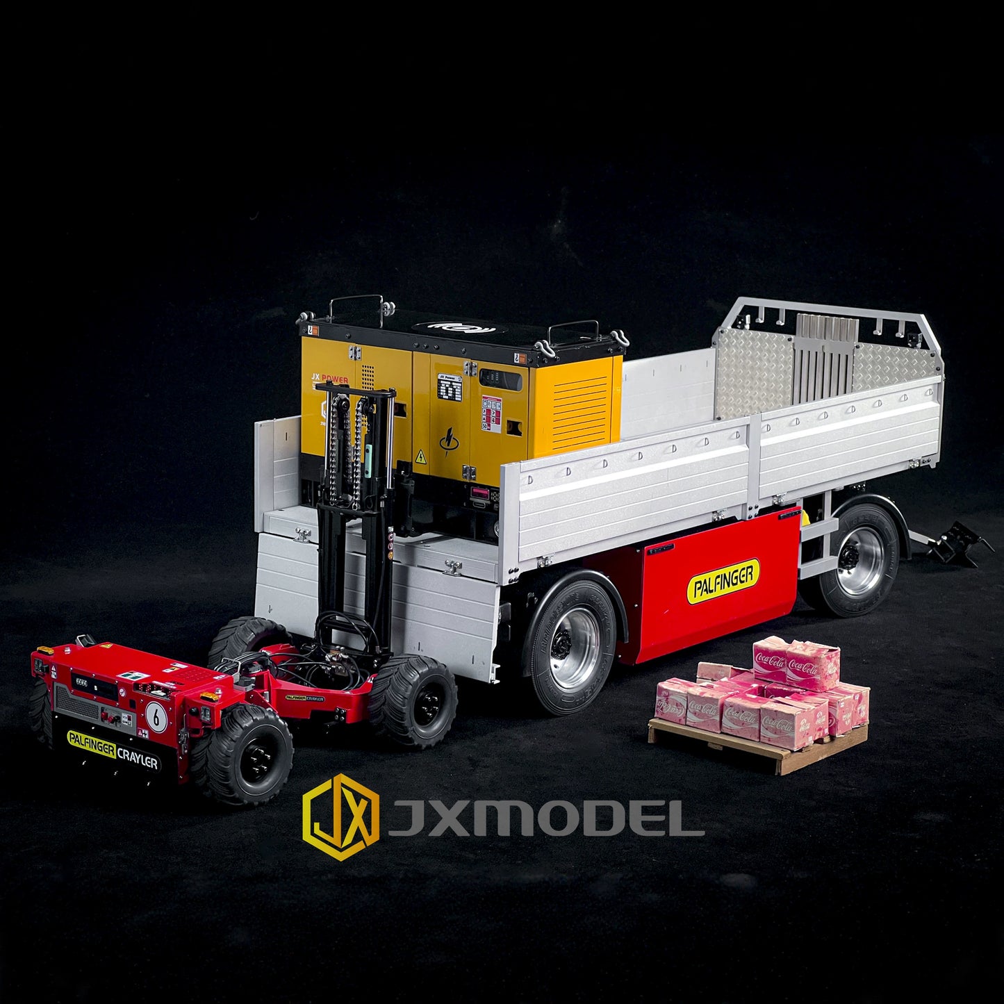 1/14 JX-QG02 Full Trailer KIT - Dual-Mode Compatibility for SFROG & BM214 Truck-Mounted Forklifts