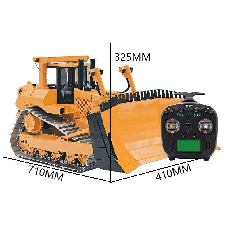 JDMODEL 1/14 JDM-98 ULTRA RC Hydraulic Bulldozer Model Metal Crawler Tractor RTR
