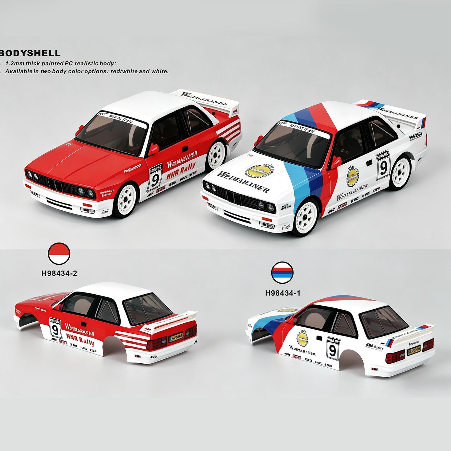 HNR H9804-M3 1/10 4WD Electric Off-Road Rally RC Car High Speed Brushless Simulation Model Car