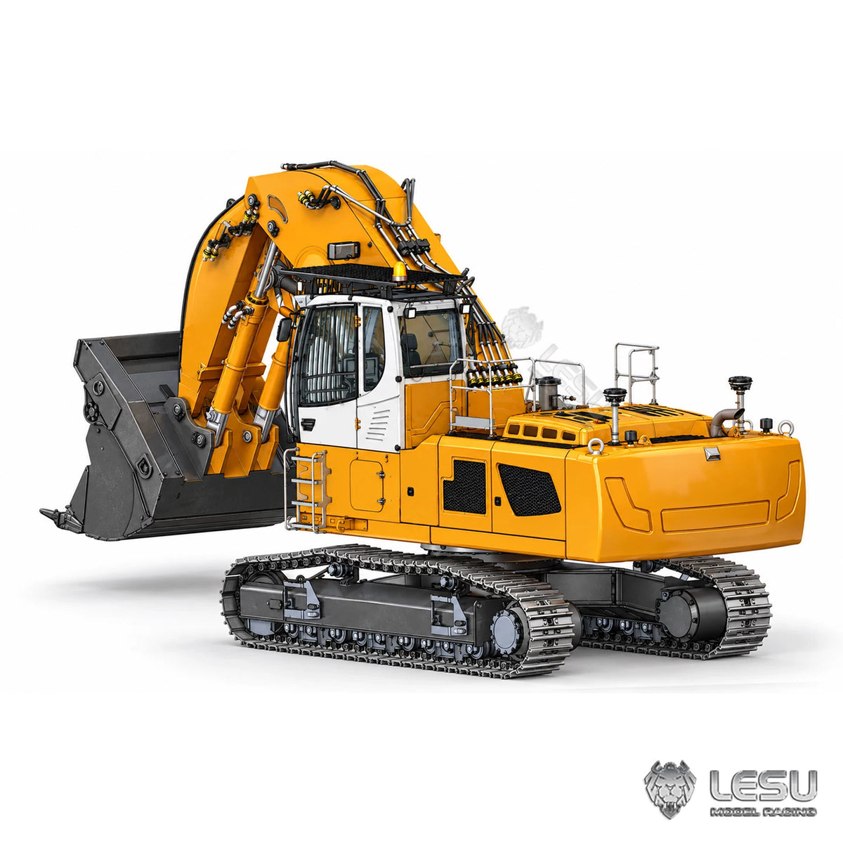 LESU LR956 Hydraulic RC Excavator 1/14 Scale Double Pump 7 Valve Shovel Excavator Model Toy