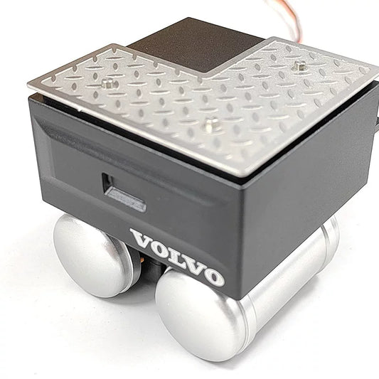 Metal Simulation Battery Box with Servo Mount Upgrade Part for 1/14 Tamiya Volvo RC Tractor Truck DIY Model