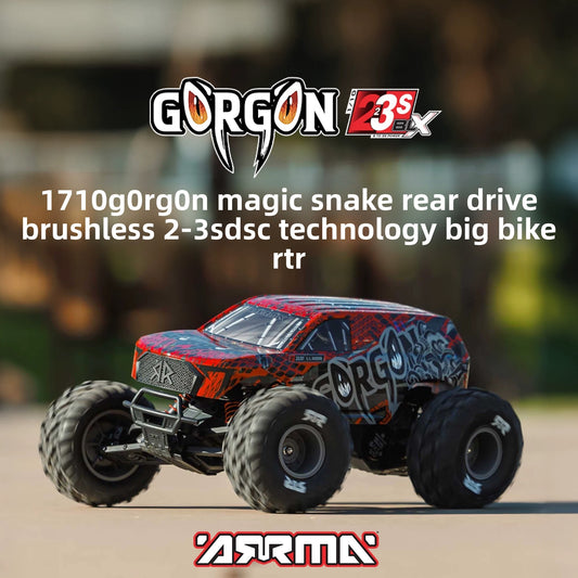 ARRMA 1/10 GORGON 2WD Brushless Monster Truck RTR with DSC Technology (2S-3S LiPo Power)