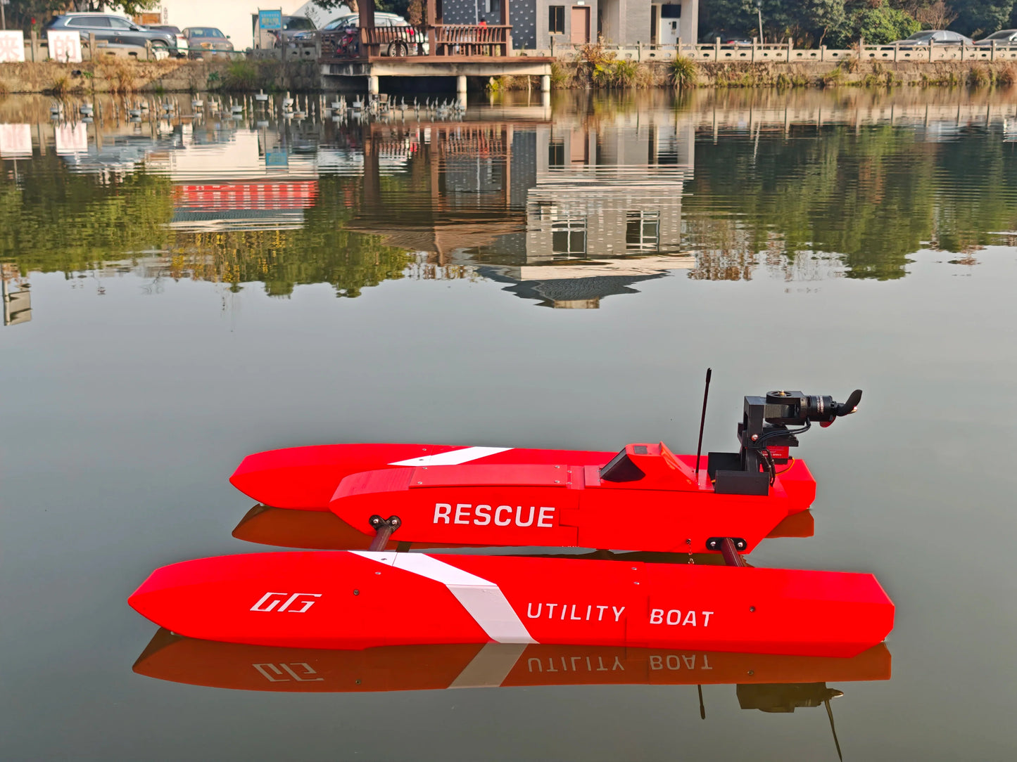 Original Design 3D Printed RC Airboat High-Speed Swamp Rescue Boat