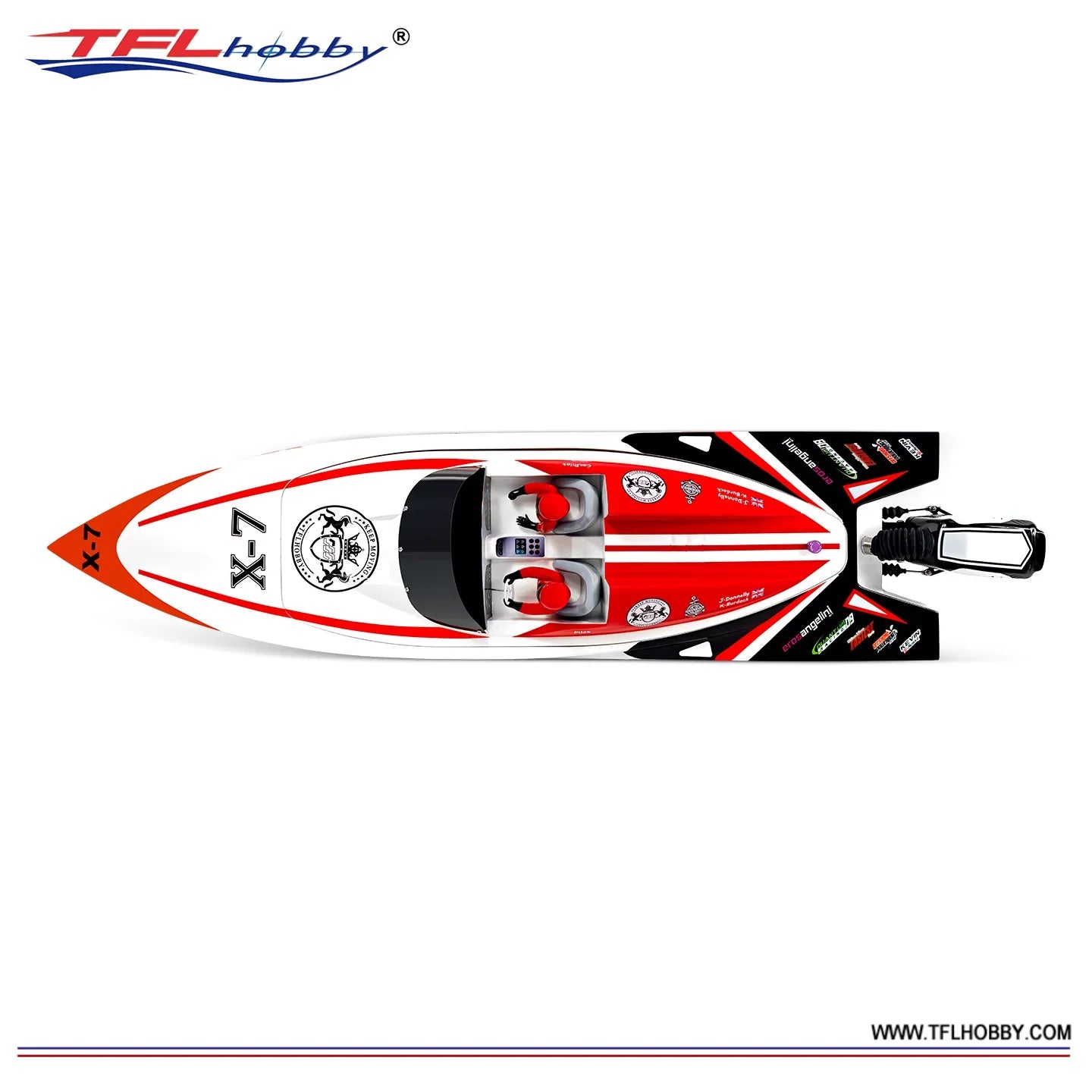 TFL 1148 Warrior 2 RC Boat - Scale Outboard Motor with Gear Drive & Reverse Function