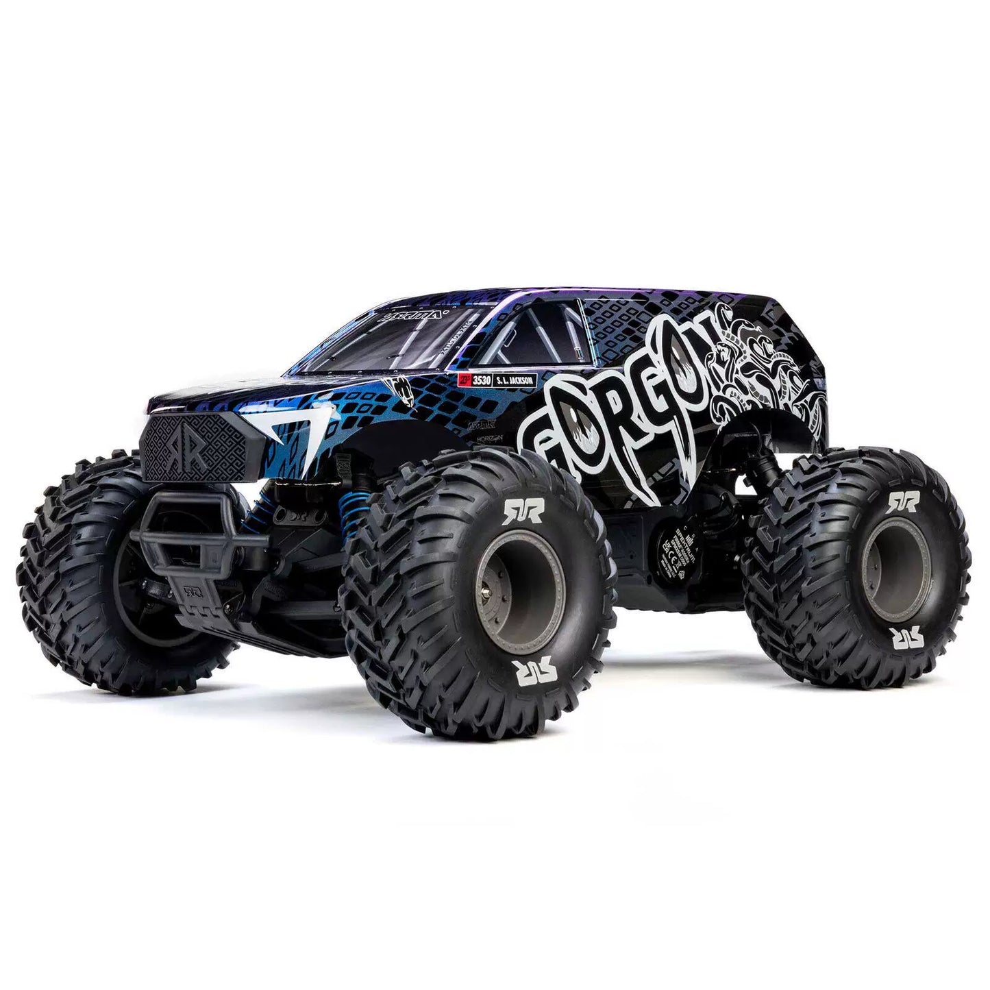 ARRMA 1/10 GORGON 2WD Brushless Monster Truck RTR with DSC Technology (2S-3S LiPo Power)