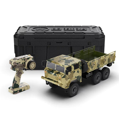 1/10 Scale Rerall CQ261 6x6 Heavy Duty RC Truck - Full Proportional Simulation Military Transport Vehicle Hobby Mode