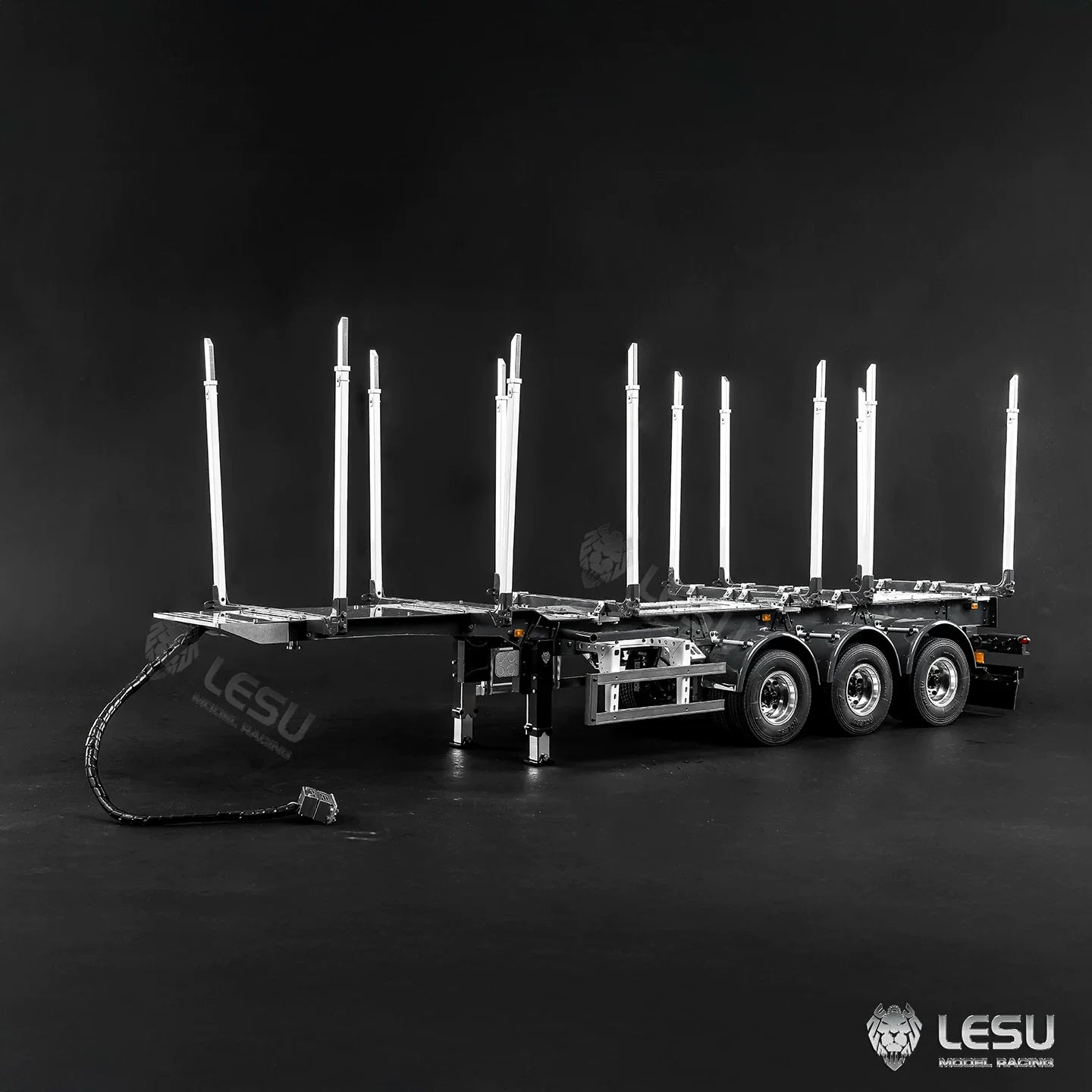 LESU 1/14 RC Timber Semi-Trailer with Drum Brakes & Dual-Wheel Axles LS-A0053