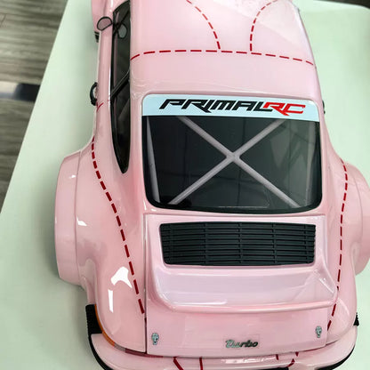 KM 1/7 Porsche 934 Pink Pig Rally RC Car Body Shell Kit