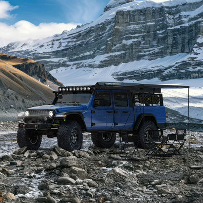 1/7 Scale Large RC Crawler JK07 PRO: 4WD Off-Road Adventure Vehicle with Remote Locking Differentials, Dual Speed ​​Transmission & Folding Roof Tent