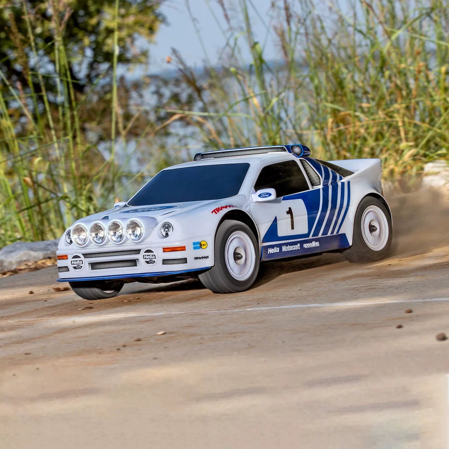 TRAXXAS 1/12 Mini Rally Ford RS200 4WD Brushless Rally Car RTR - 108046-1