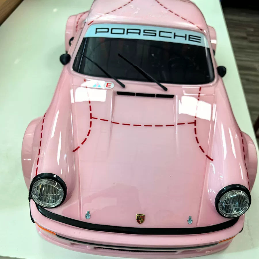 KM 1/7 Porsche 934 Pink Pig Rally RC Car Body Shell Kit