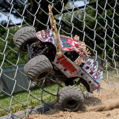 Losi 1/18 Mini LMT 4WD Solid Axle Monster Truck, Zombie Electric RC Off-Road Vehicle RTR