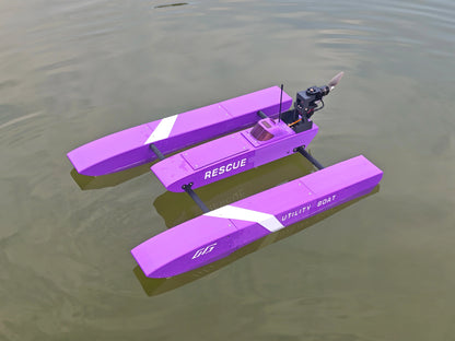 Original Design 3D Printed RC Airboat High-Speed Swamp Rescue Boat