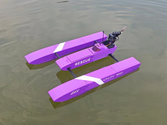 Original Design 3D Printed RC Airboat High-Speed Swamp Rescue Boat