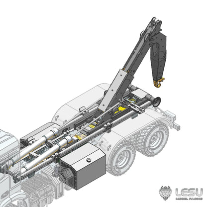 1/14 RC Hook Lift System Hydraulic Telescopic Roll-off Truck Kit LS-A0060 (1 Pump 5-Way Valve V2.0)