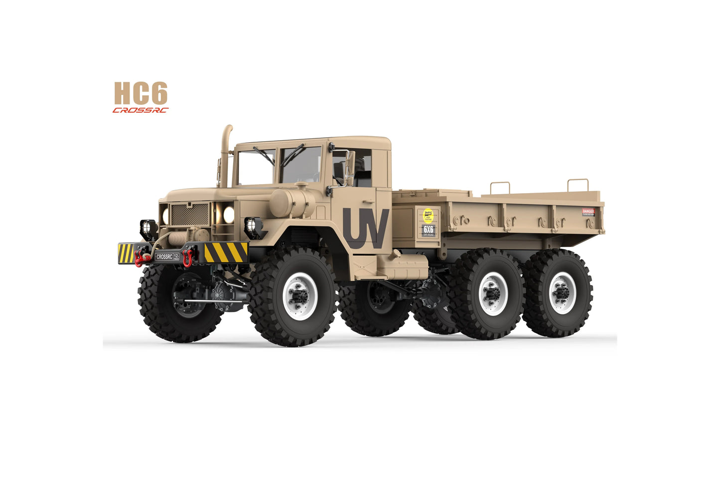 CROSSRC HC6 1/12 6x6 RC Military Truck American M35 Hard Shell Crawler Model